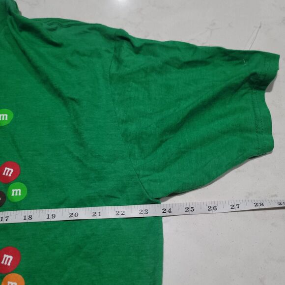 M & M's Candy Color Burst 2015 Graphic Green T-Shirt 2X EUC Mars M&M's - Picture 3 of 6